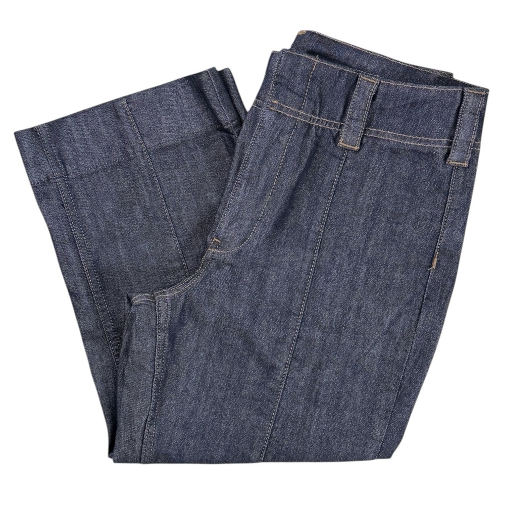Anthropologie Pilcro Front Seam Cropped Jeans Dark Blue Size 29P Petite EUC - Picture 3 of 14